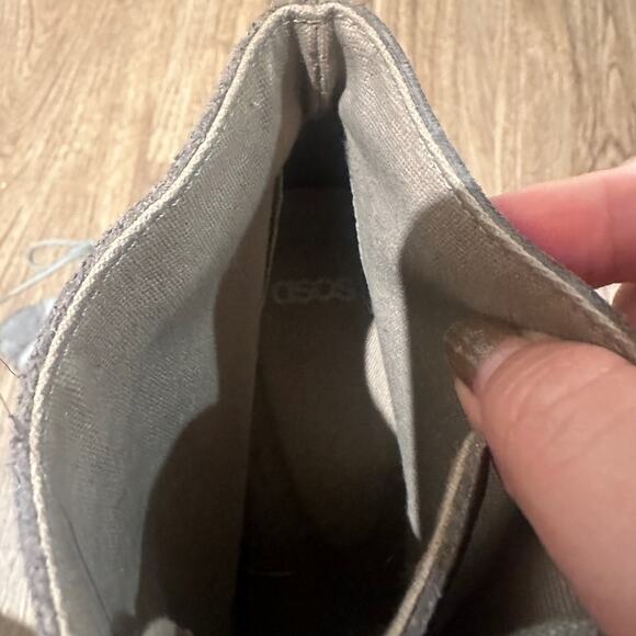 🍷ASOS grey open toe heeled ankle booties size 5 - Picture 7 of 8